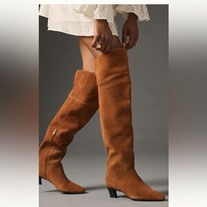 Intentionally blank deluca Anthropologie tan camel over the knee Boots 8